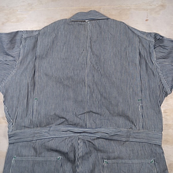 Vintage NWT 46x32 Pointer Brand Train Crewman Coveralls Hickory Stripe RARE - Picture 10 of 16